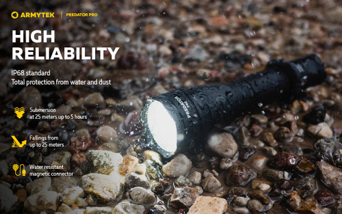 Armytek Predator Pro 1500 lumen 501m throw rechargeable LED torch
