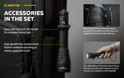 Armytek Predator Pro 1500 lumen 501m throw rechargeable LED torch