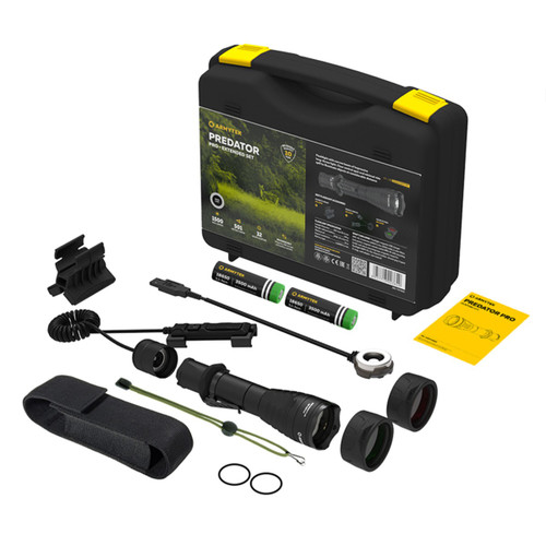 Armytek Predator Pro 1500 lumen 501m throw rechargeable extended set Armytek Predator Pro 1500 lumen 501m throw rechargeable extended set