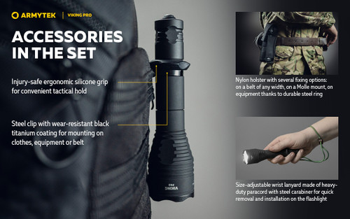 Armytek Viking Pro 2200 lumen 288m throw rechargeable LED torch
