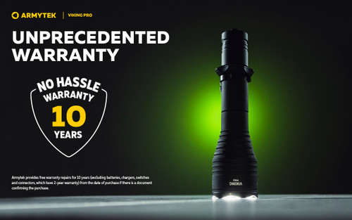 Armytek Viking Pro 2200 lumen 288m throw rechargeable LED torch