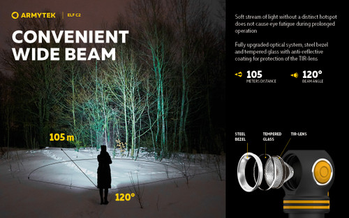 Armytek Elf C2 Compact 1100 lumen USB rechargeable headlamp