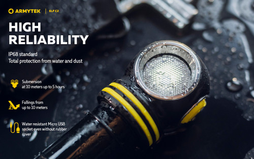 Armytek Elf C2 Compact 1100 lumen USB rechargeable headlamp