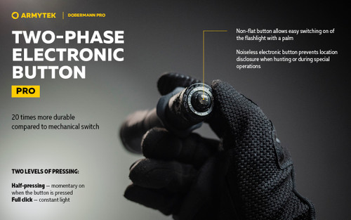 Armytek Dobermann Pro 1500 lumen 368m throw rechargeable LED torch