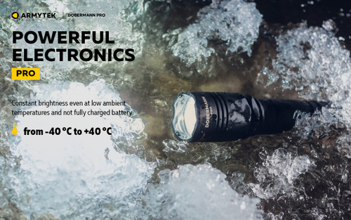 Armytek Dobermann Pro 1500 lumen 368m throw rechargeable LED torch