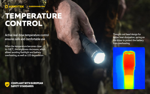 Armytek Dobermann Pro 1500 lumen 368m throw rechargeable LED torch