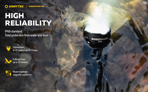 Armytek Dobermann Pro 1500 lumen 368m throw rechargeable LED torch