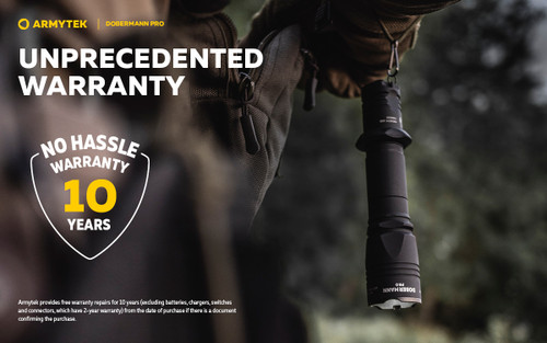 Armytek Dobermann Pro 1500 lumen 368m throw rechargeable LED torch