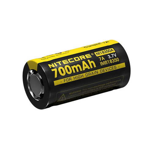 Nitecore 700mAh IMR 18350 high drain rechargeable battery NI18350A