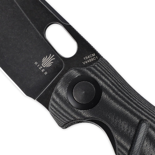 Kizer V4488C1 Full Size Sheepdog C01c Liner Lock Black Micarta