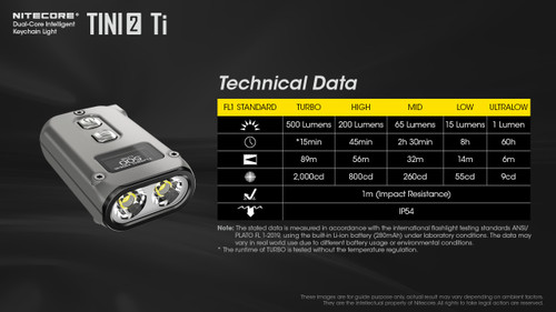 Nitecore TINI2 Ti 500 lumen USB-C rechargeable titanium keychain light