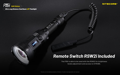 Nitecore P35i Dual beam 3000 Lumen 1615m throw rechargeable LEP & LED torch