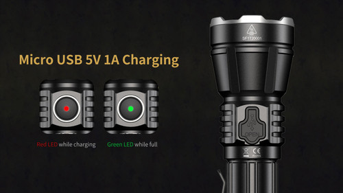 Speras T2-70 Compact 3300 lumen 280m rechargeable LED torch