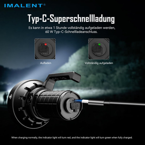 Imalent SR16 Powerful 55000 lumen 1715m throw rechargeable search light