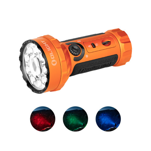 Olight Marauder Mini 7000 lumen RGB LED dual spot and flood torch