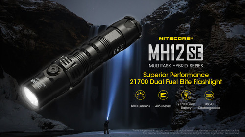 Nitecore MH12SE Compact 1800 lumen USB-C rechargeable torch