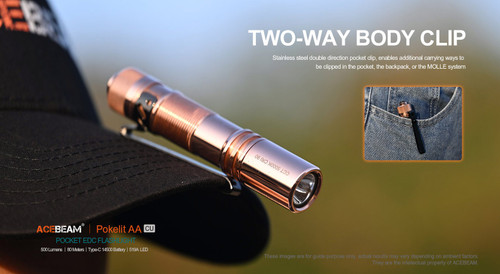 AceBeam Pokelit AA Copper high CRI 500 lumen EDC torch