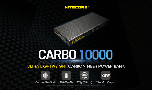 Nitecore CARBO 10000 Carbon fibre 10000mAh ultra lightweight power bank
