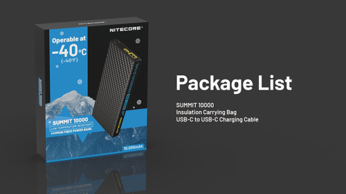 Nitecore Summit 10000 Low temperature resistant 10000mAh power bank