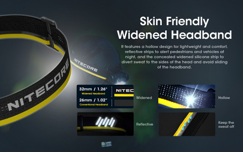 Nitecore NU50 High Output 1400 lumen lightweight rechargeable headlamp