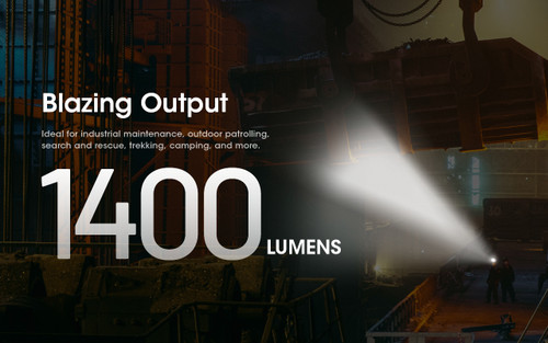 Nitecore NU50 High Output 1400 lumen lightweight rechargeable headlamp