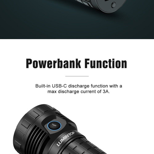 Lumintop Mach Compact 26000 lumen 520m throw rechargeable torch