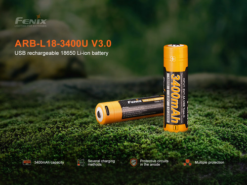 Fenix ARB-L18-3400U V3.0 USB-C 3400mAh Rechargeable Battery