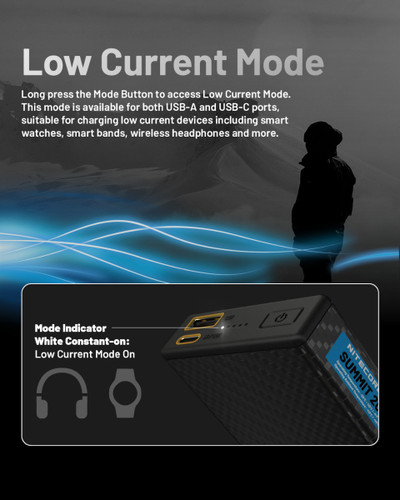 Nitecore Summit 20000 Carbon Fibre PD/QC 20W fast charge power bank