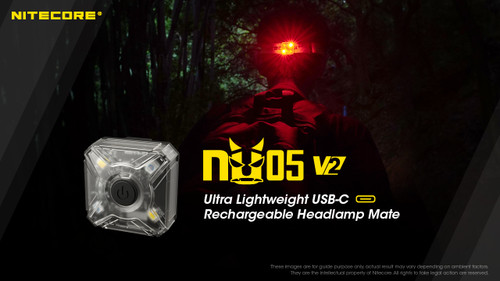 Nitecore NU05 V2 Kit 40 lumen Red & White output rechargeable LED headlamp