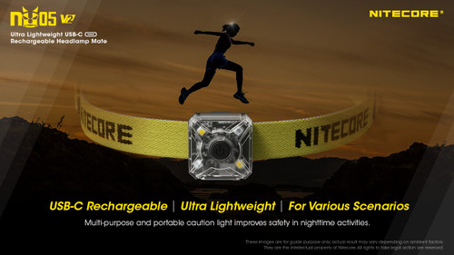 Nitecore NU05 V2 Kit 40 lumen Red & White output rechargeable LED headlamp