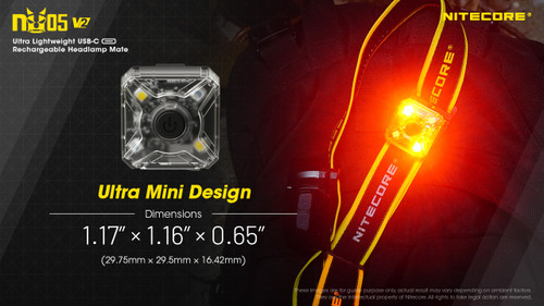 Nitecore NU05 V2 Kit 40 lumen Red & White output rechargeable LED headlamp