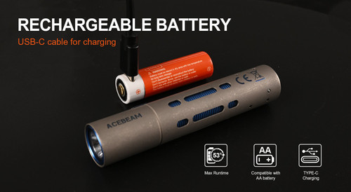 AceBeam Rider RX Ti compact 650 lumen EDC torch