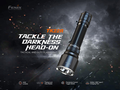 Fenix TK22R Compact 3200 lumen rechargeable tactical torch