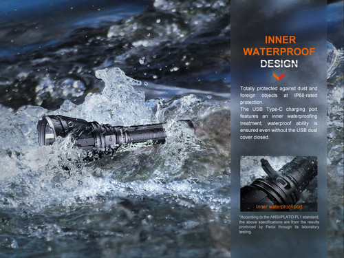 Fenix HT18R Long-Range 2800 lumen 1100m throw rechargeable torch