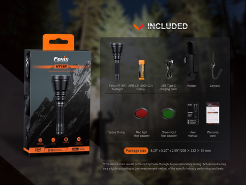 Fenix HT18R Long-Range 2800 lumen 1100m throw rechargeable torch