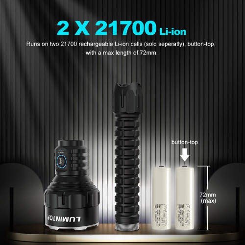 Lumintop PK21-T Long range 1650 lumen 1200m throw rechargeable spotlight