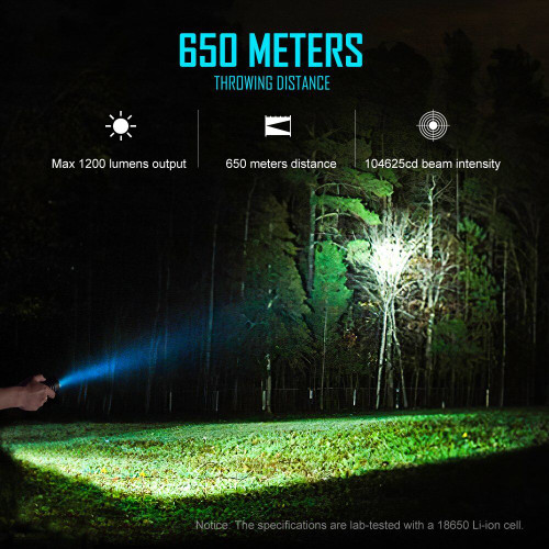 Lumintop AD01 Compact 1200 lumen 650m throw torch