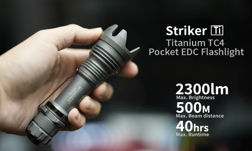 Manker Striker Titanium compact 2300 lumen tactical torch