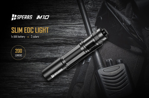 Speras M10 Slim 200 lumen AAA powered EDC torch