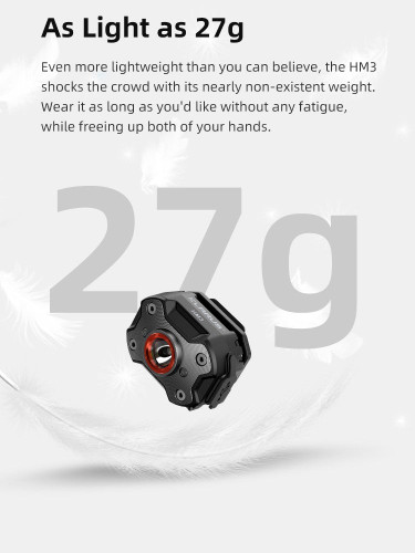 Klarus HM3 Super lightweight 670 lumen rechargeable black headlamp 