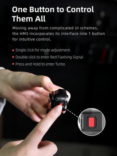 Klarus HM3 Super lightweight 670 lumen rechargeable black headlamp 