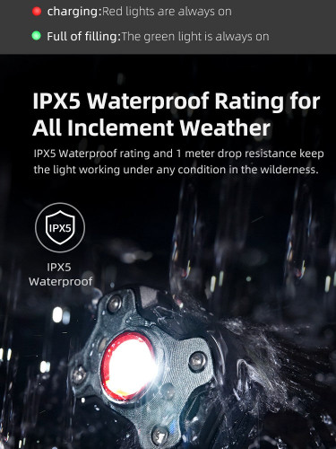 Klarus HM3 Super lightweight 670 lumen rechargeable black headlamp 