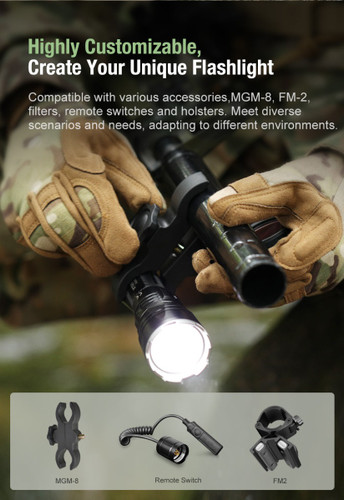 Klarus XT12GT PRO Kit Compact 1600 lumen 850m long-range rechargeable kit