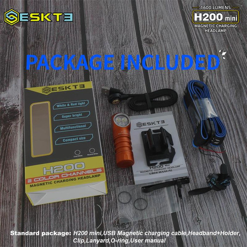 Skilhunt H200 Mini 1600 lumen and red output rechargeable angle light