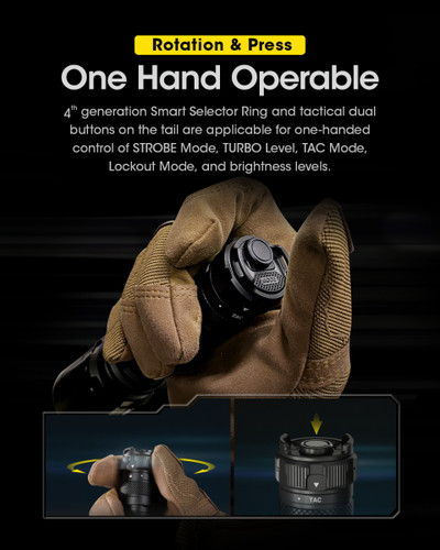 Nitecore SRT7i 3000 lumen 580m throw rechargeable tactical torch