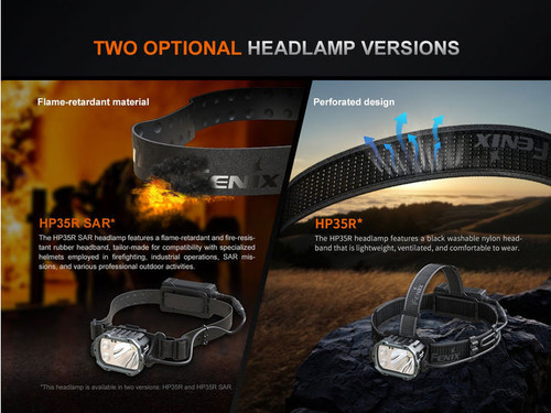 Fenix HP35R SAR Spot & Flood 4000 lumen USB-C rechargeable headlamp