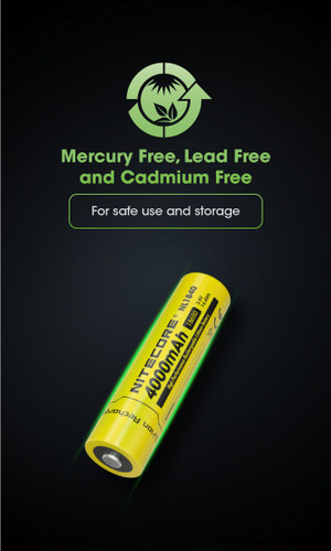 Nitecore NL1840 High-performance 4000mAh Li-ion 18650 rechargeable battery