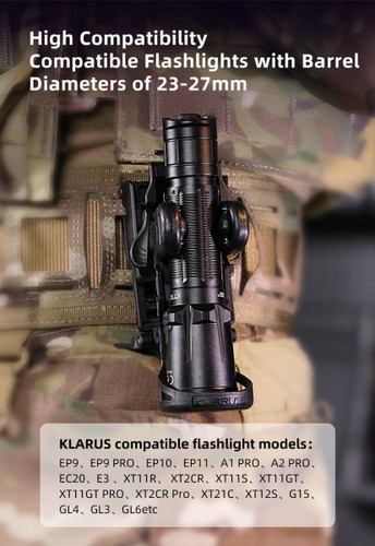 Klarus AH3 Rapid deployment torch holster 