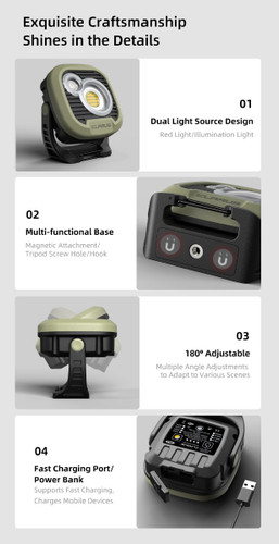 Klarus WL3 Portable 1500 lumen rechargeable camping light