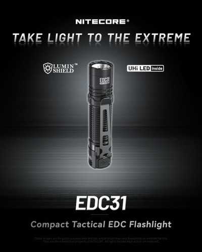 Nitecore EDC31 Compact 3500 lumen 380m throw rechargeable EDC torch